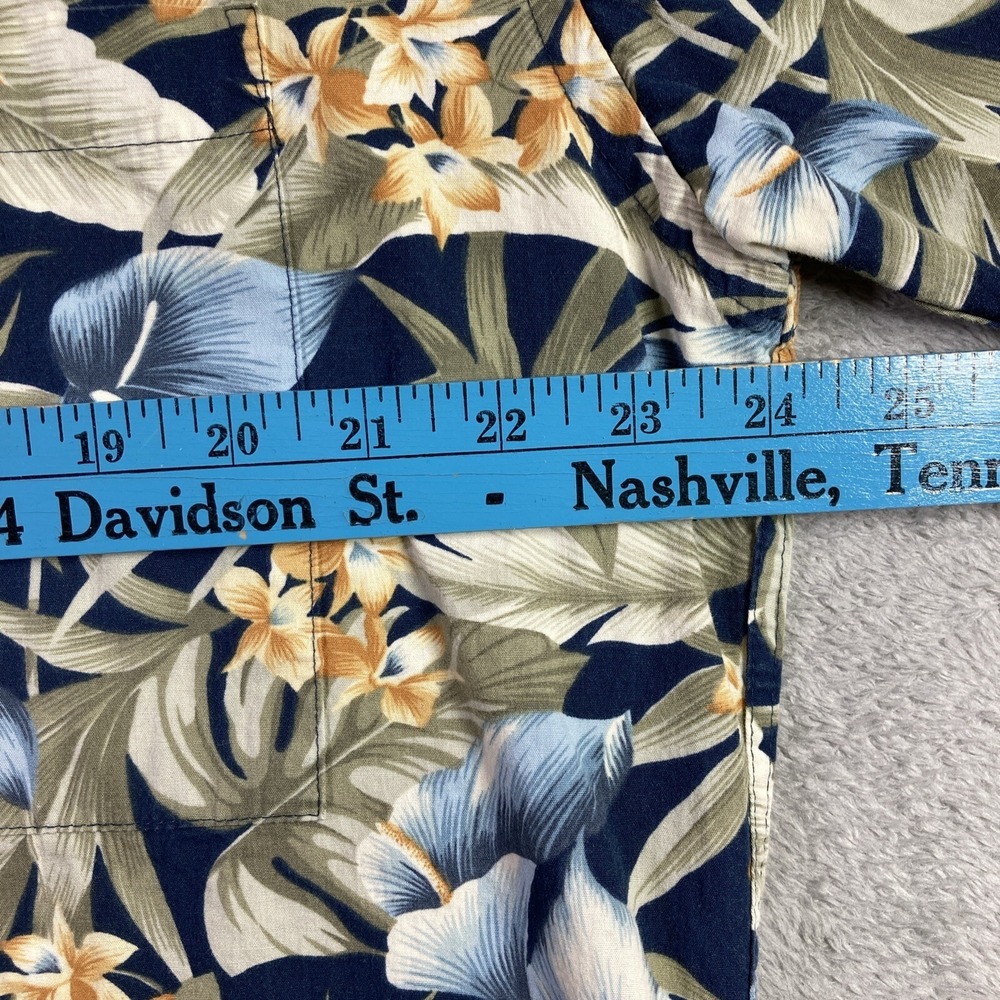 Vtg Pierre Cardin Hawaiian Shirt Men Large All Over Print Floral Button Up SS - Picture 14 of 16